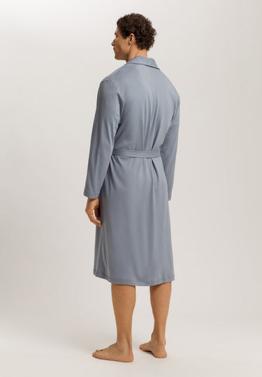 Night And Day Shawl Collar Cotton Robe 120cm | Cliff Grey 75755-2680